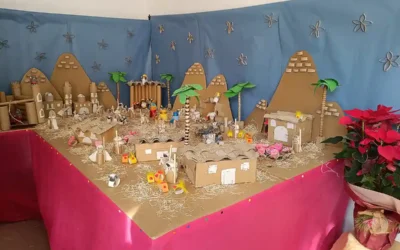 El colegio La Salle l’Alcora celebra la navidad con la creación de un belén navideño hecho por todos los alumnos del centro